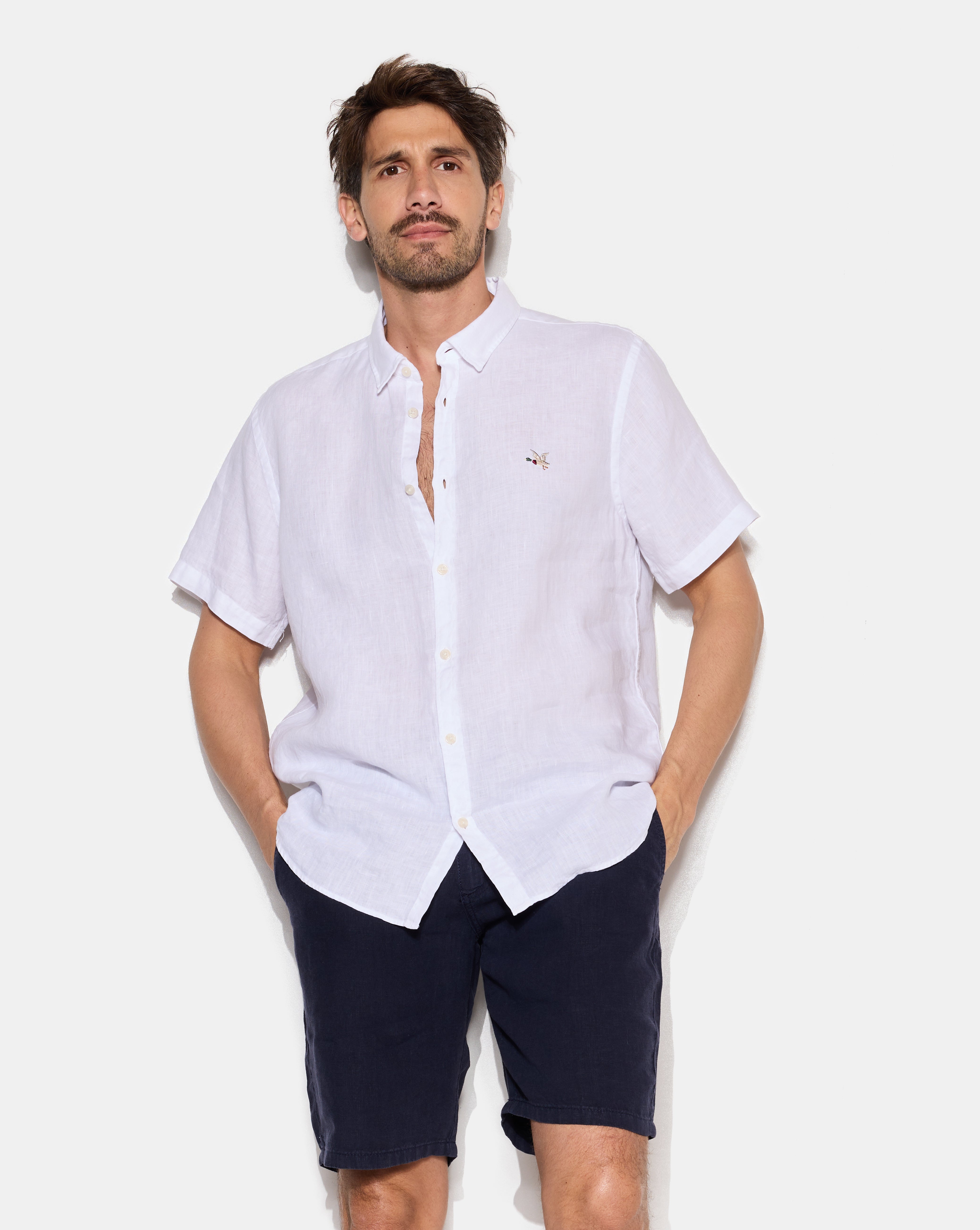 Chemise en lin LINO manches courtes, CHEVIGNON