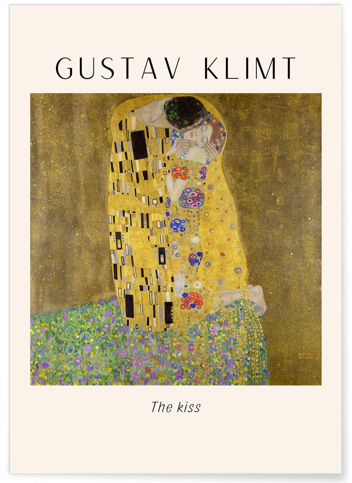 Affiche Gustav Klimt « The kiss », L'AFFICHERIE