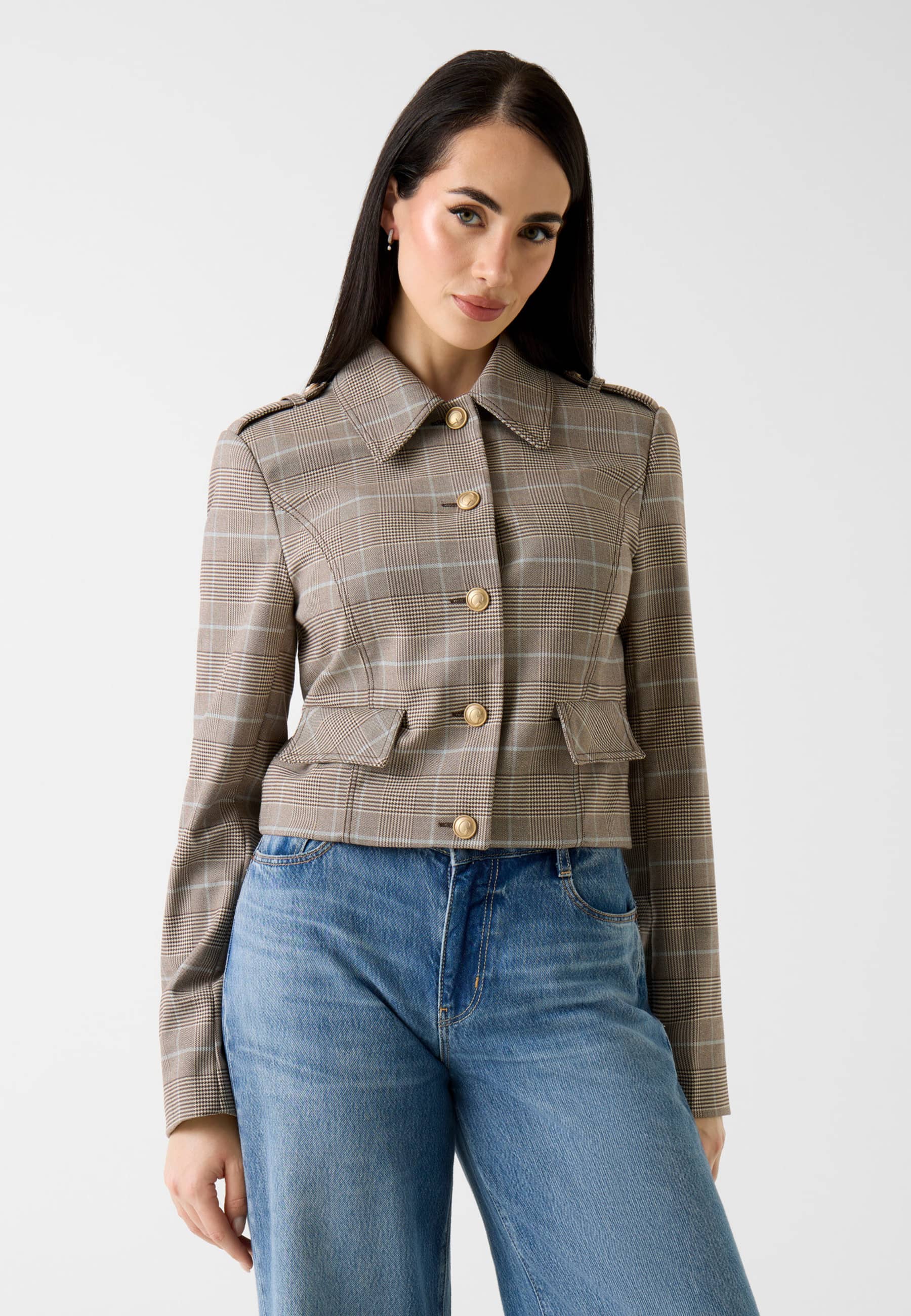 Veste À Carreaux, GUESS