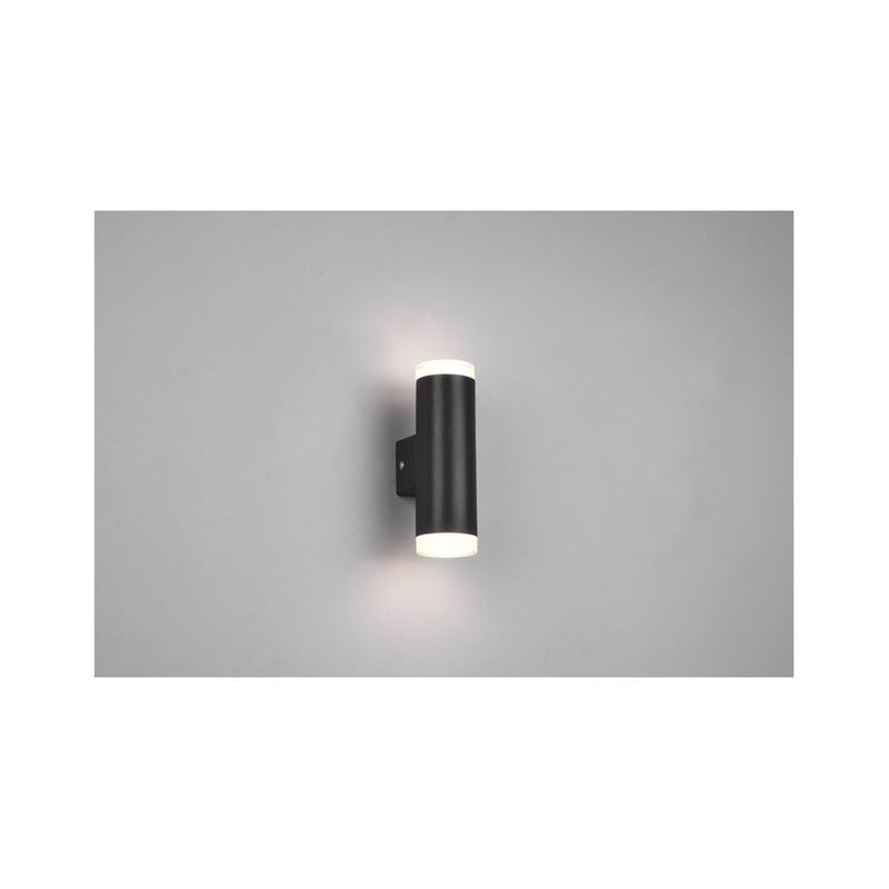 applique salle de bain ray noir mat 2x4w smd led