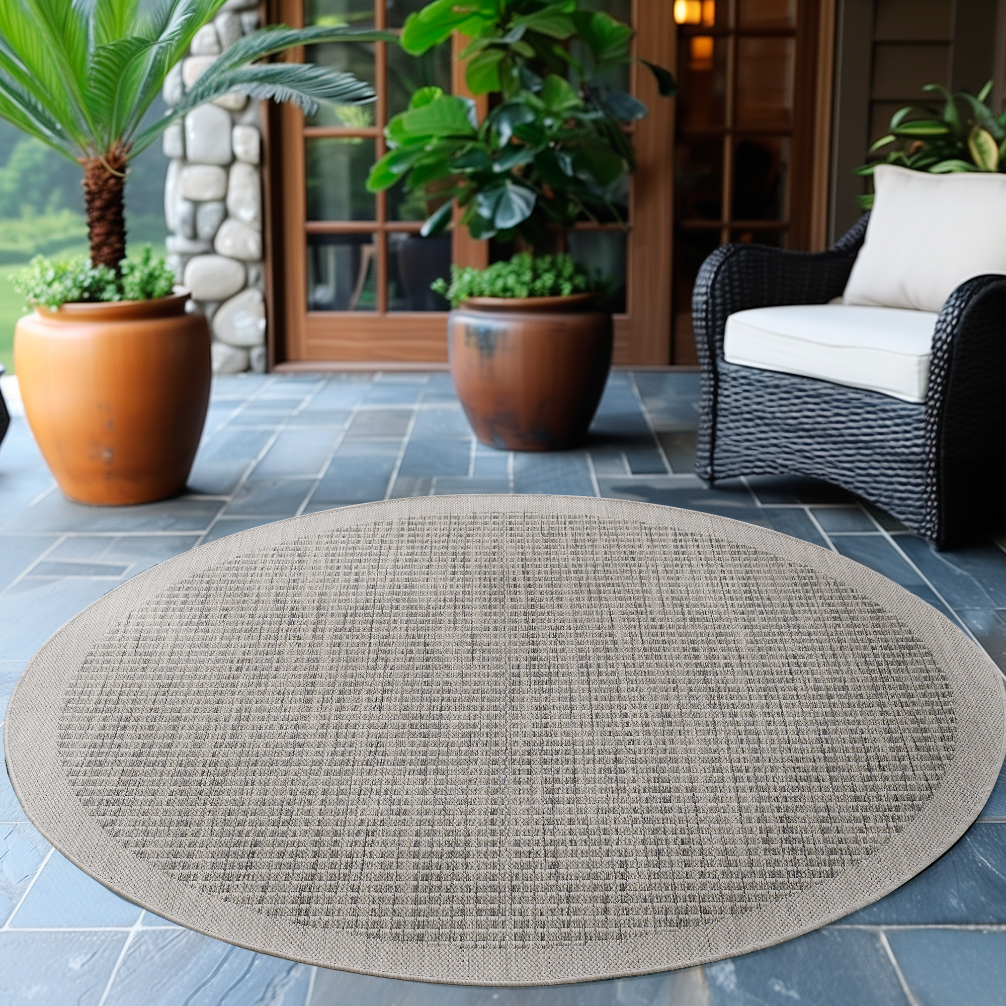Tapis intérieur extérieur rond IBIZA, NAZAR RUGS