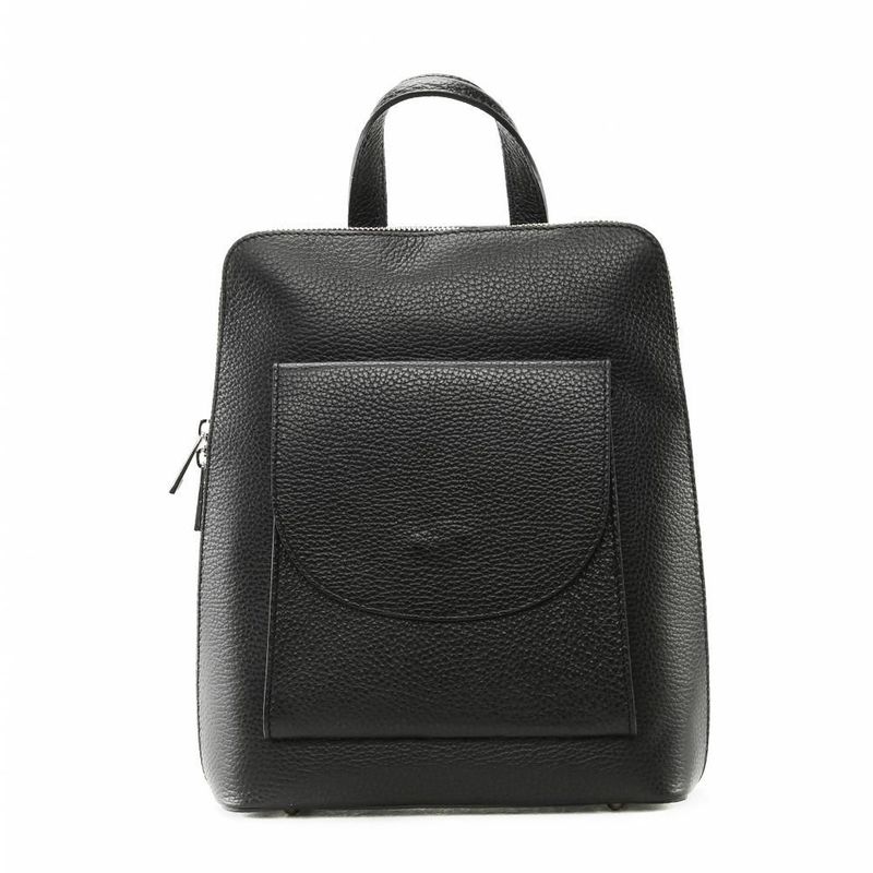 Sac a dos outlet en cuir noir femme