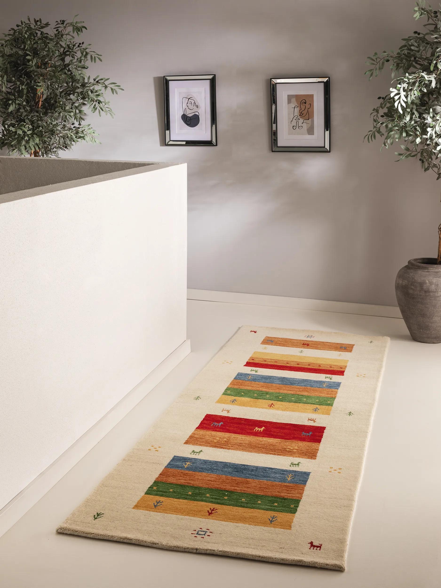 Tapis de couloir en laine tissé main JAMAL, BENUTA