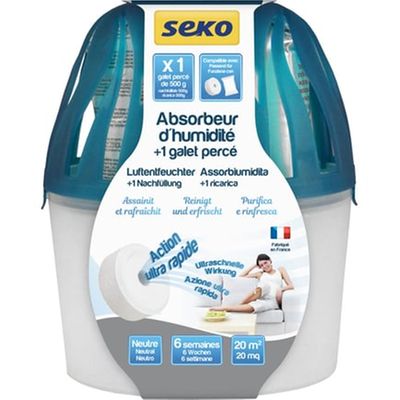 Absorbeur d'humidité large 800 g neutre coloris unique Seko