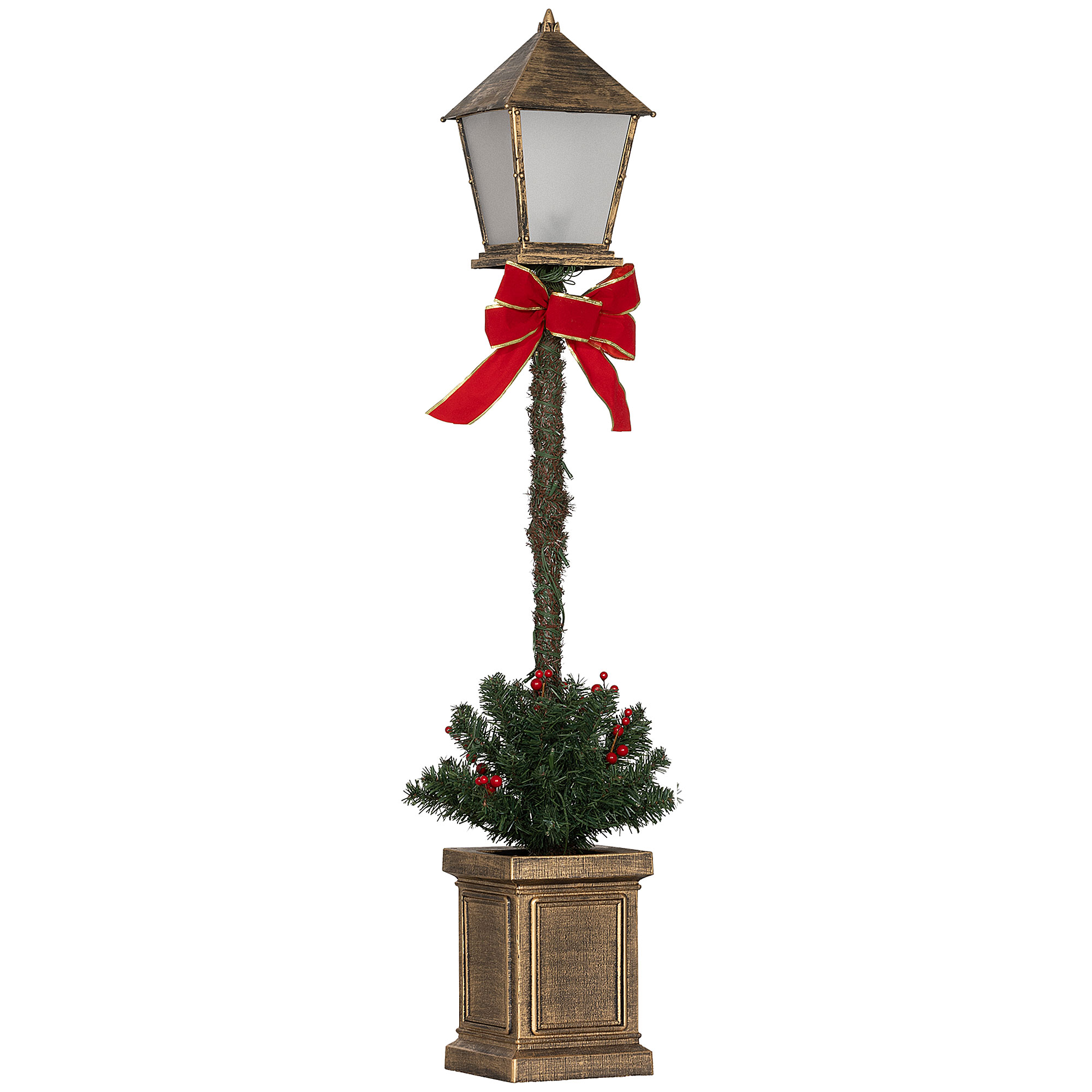 Réverbère de Noël Plastique Vert, OUTSUNNY