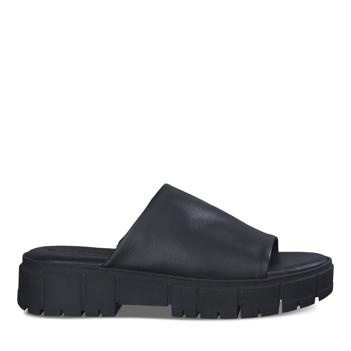 Mules plates en cuir, TAMARIS