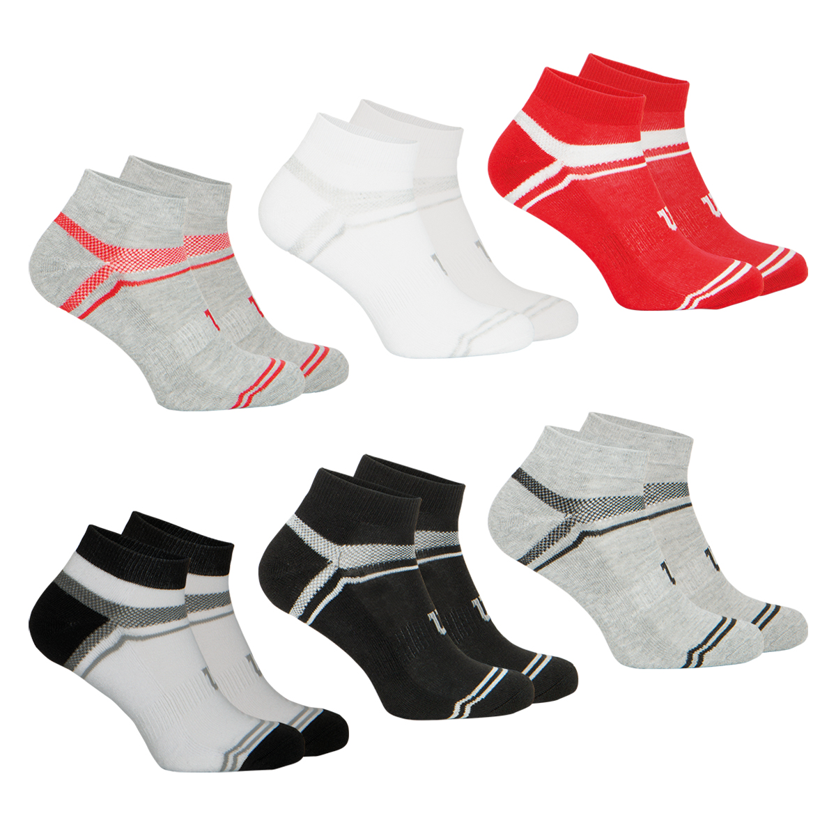 Chaussettes basses, lot de 6 paires, SPORT, WILSON