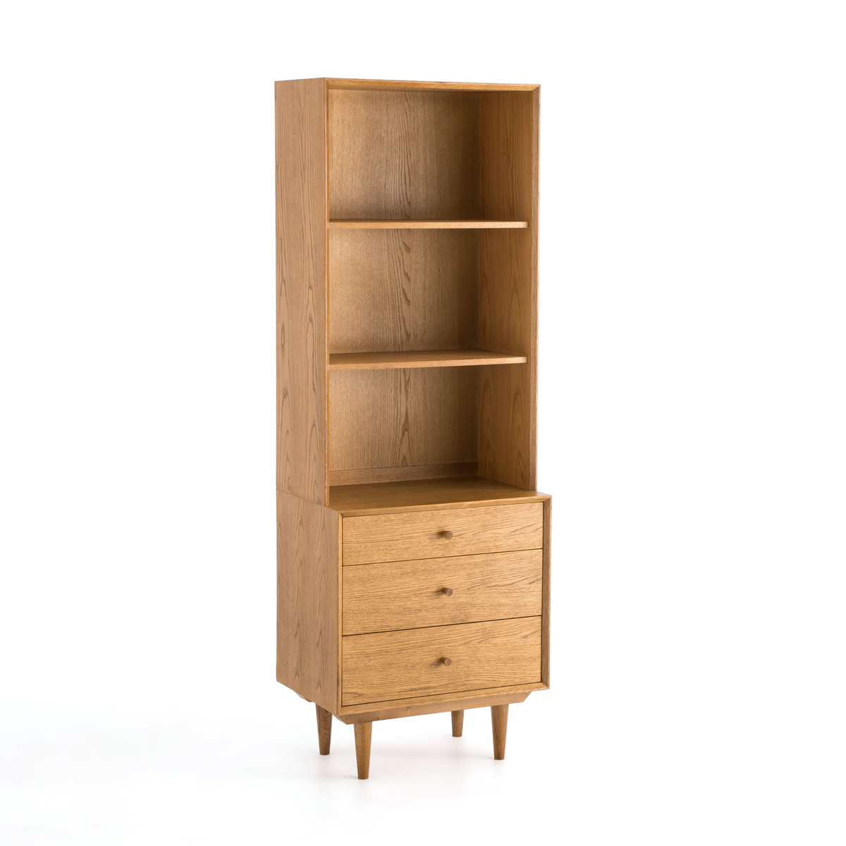 Product photograph of Quilda Vintage Bookcase With 4 Niches 3 Drawers from La Redoute UK.