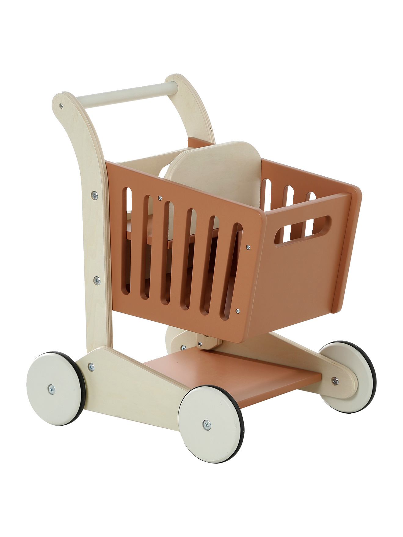 Chariot de course en bois, VERTBAUDET