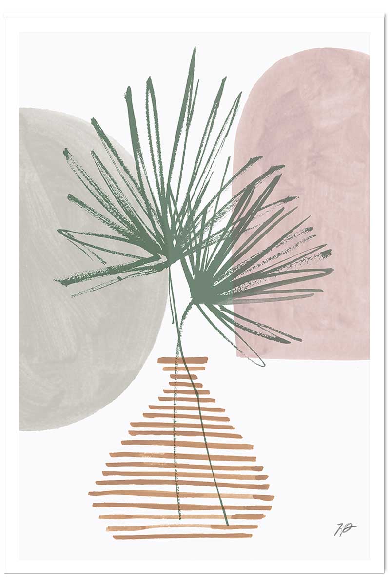 Affiche fleurs Feuille en éventail, HEXOA