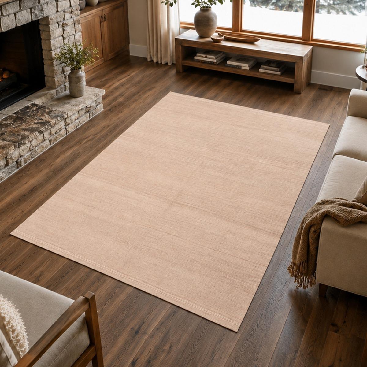Tapis kilim, faux uni authentique, tissé à plat en laine, UN AMOUR DE TAPIS