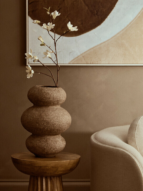 Cotton Mache And Coco Shell Bubble Vase, FIFTY FIVE SOUTH
