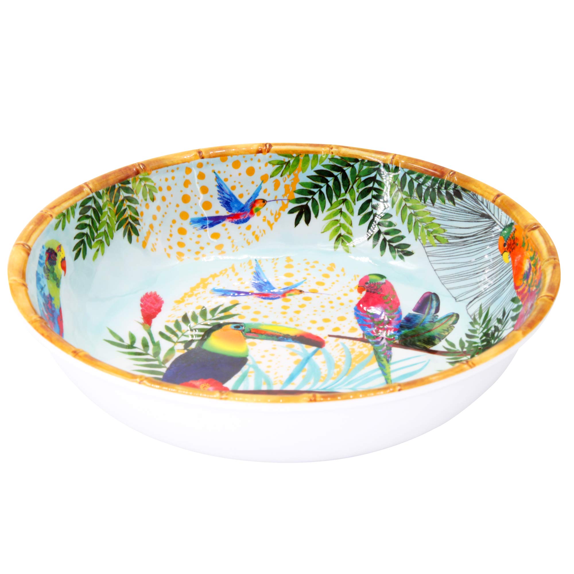 Grande assiette creuse en mélamine Rio 23 cm, LES JARDINS DE LA COMTESSE