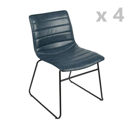 lot de 4 chaises design industriel brooklyn