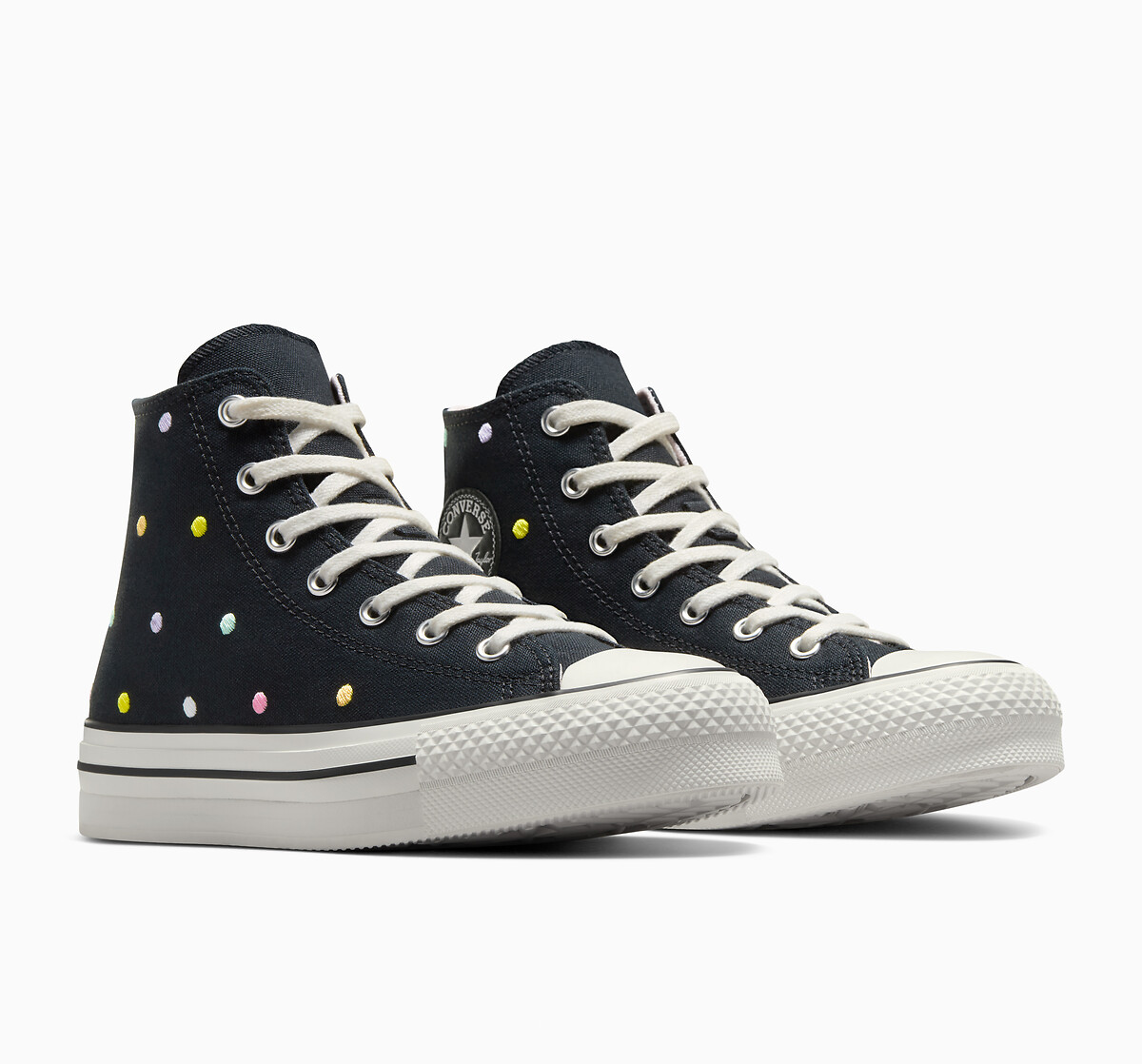 Kids All Star EVA Lift Polka Dot Trainers, CONVERSE