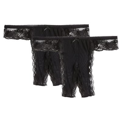 Pack of 2 Crotchless Knickers SUITE PRIVEE