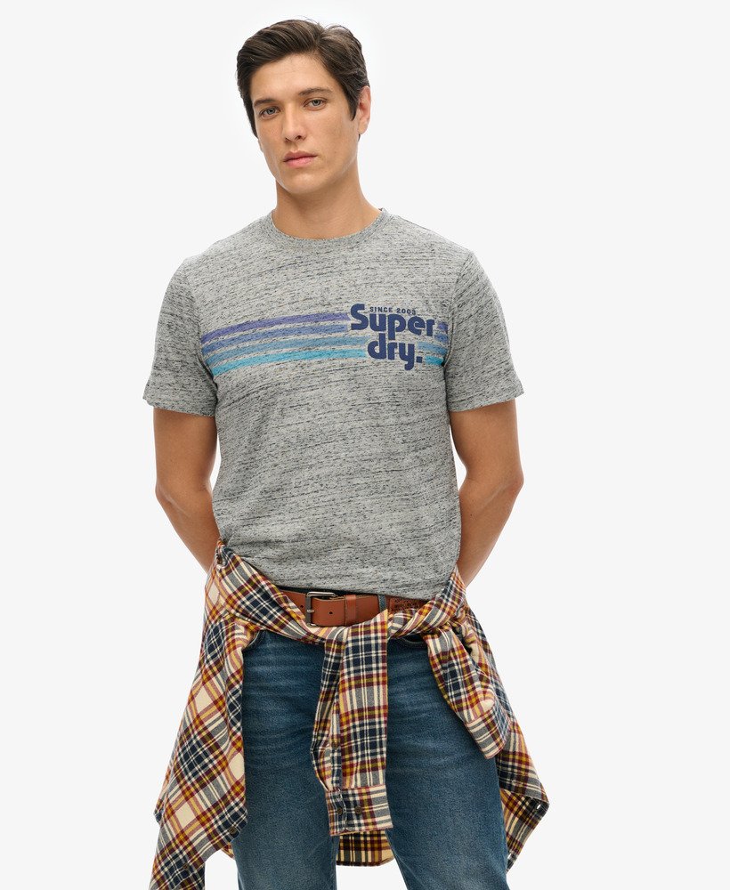 T-shirt col rond à logo, SUPERDRY