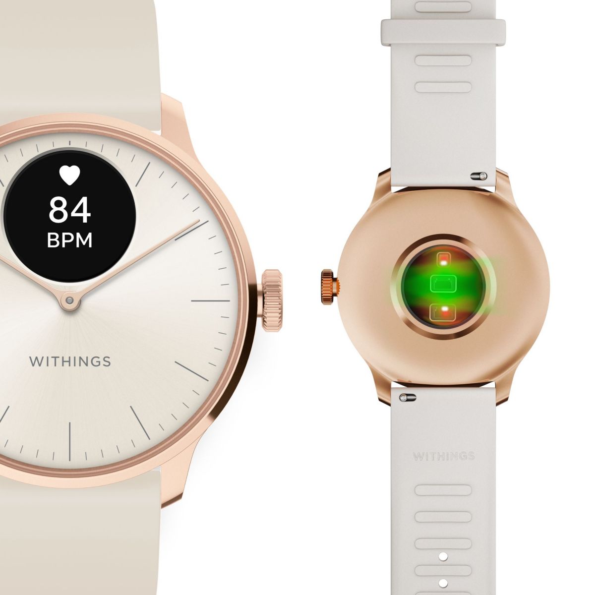 Montre connectée scanwatch light or rose Withings