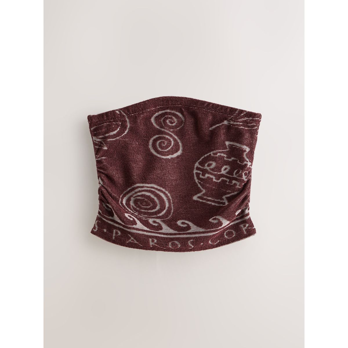 Haut bandeau en tissu éponge à imprimé grec, NEXT