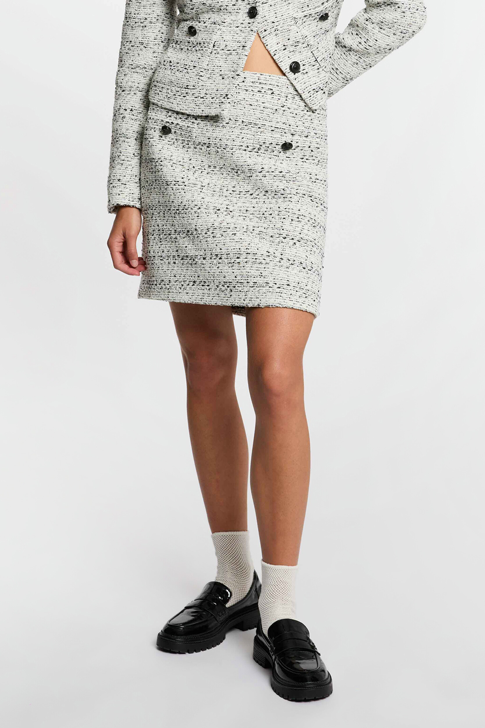 Jupe courte tweed, MORGAN