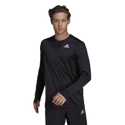 Own The Run Recycled Running T-Shirt with Logo Print and Long Sleeves adidas Performance