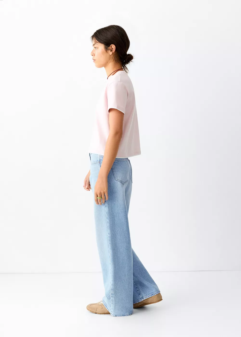 Jean coupe large et taille basse, MANGO TEEN