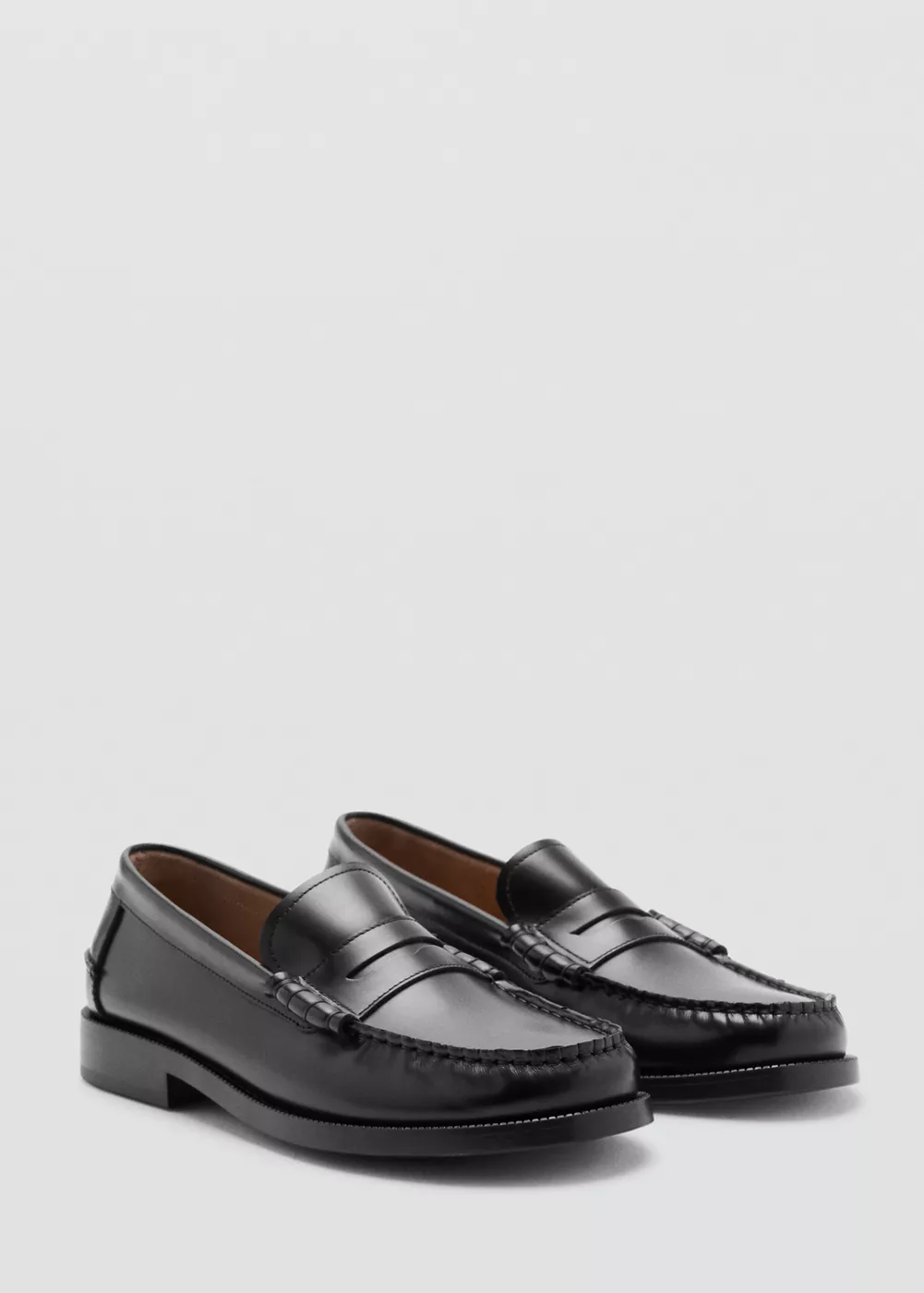 Mocassins découpe cuir, MANGO MAN