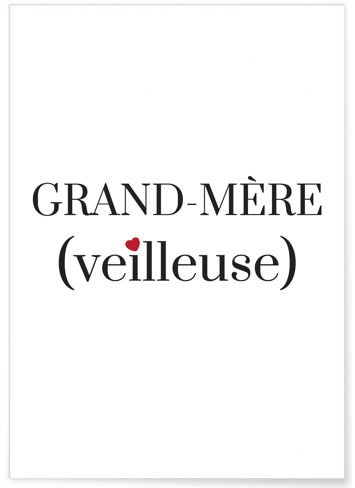 Affiche Grand-Mère(veilleuse), L'AFFICHERIE