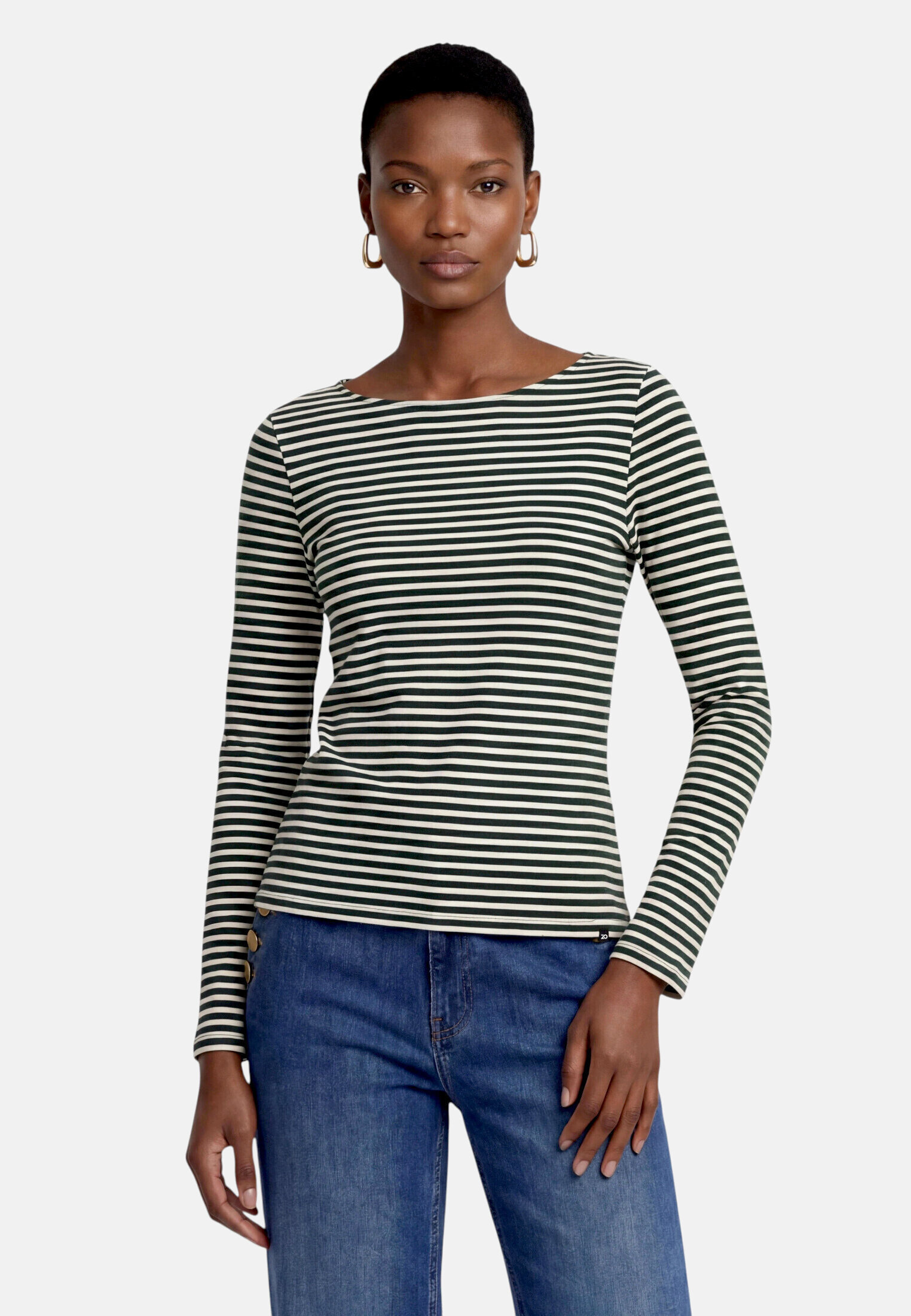 T-shirt basique à encolure bateau, ZERO