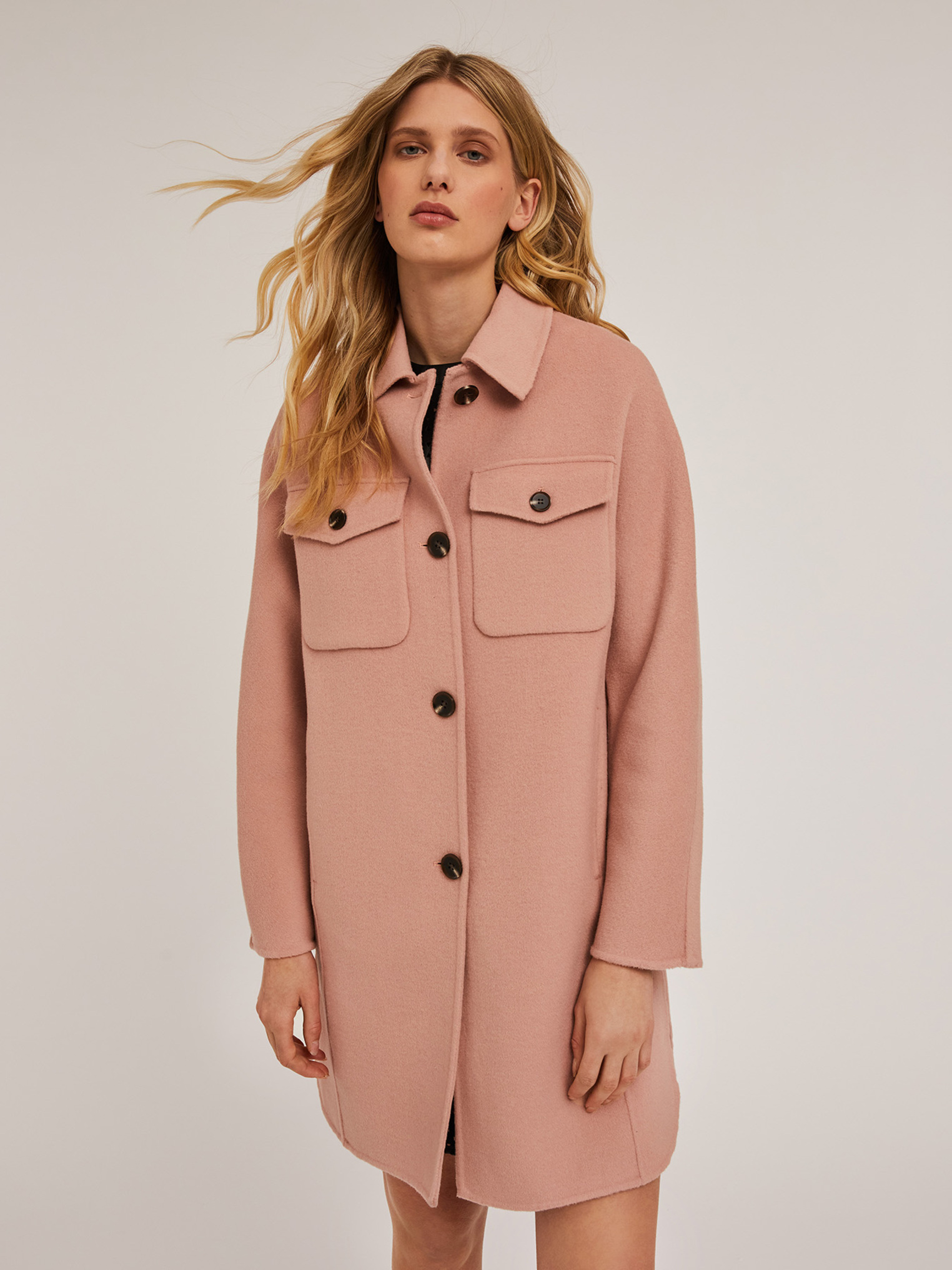 Manteau kimono en laine, MOTIVI