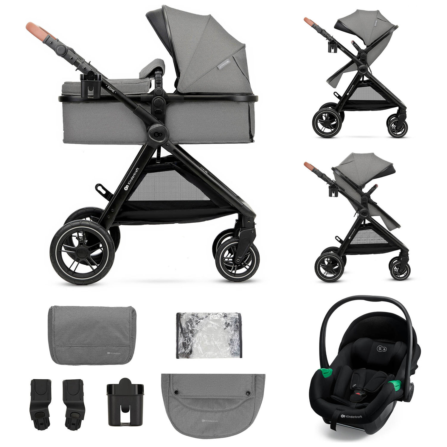 Poussette Esme Pro 3 en 1, KINDERKRAFT
