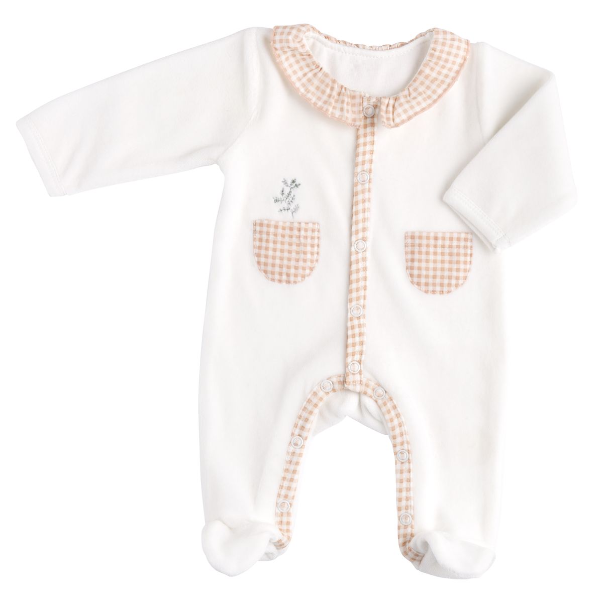 Pyjama bébé à manches longues en velours, SAUTHON