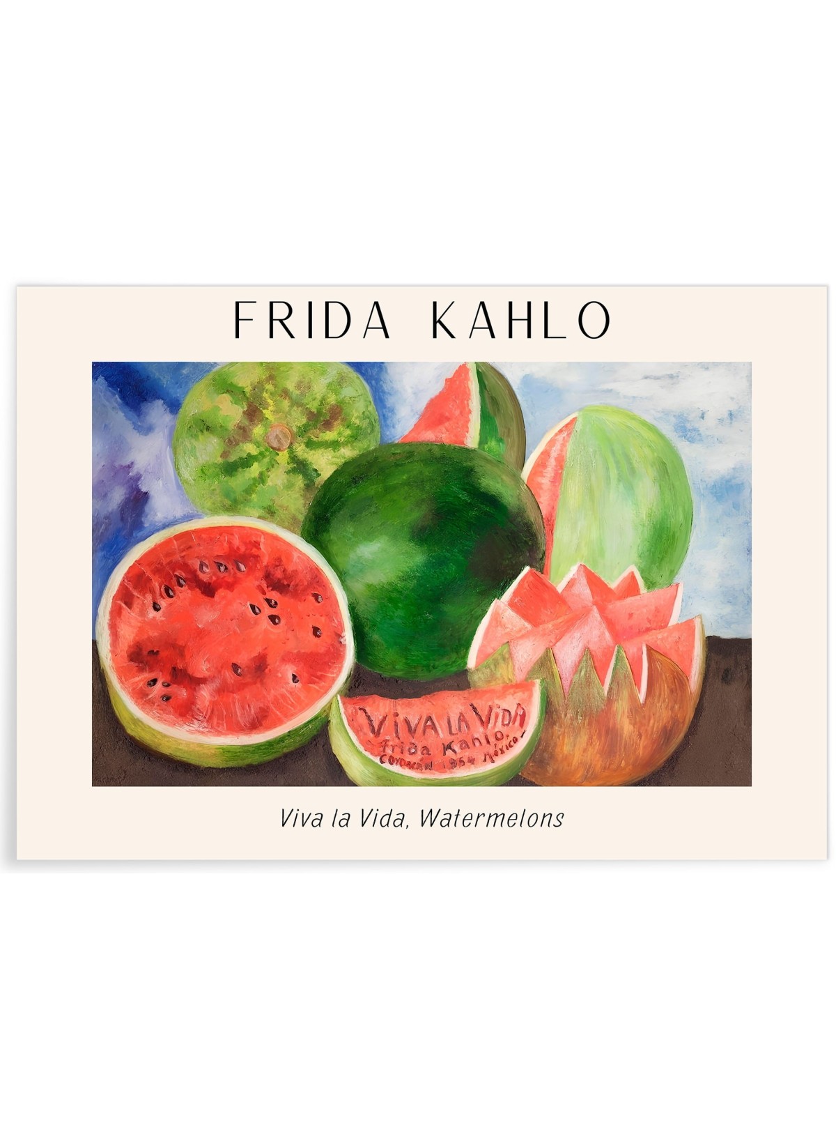 Affiche Frida Kahlo « Viva la Vida, Watermelons », L'AFFICHERIE