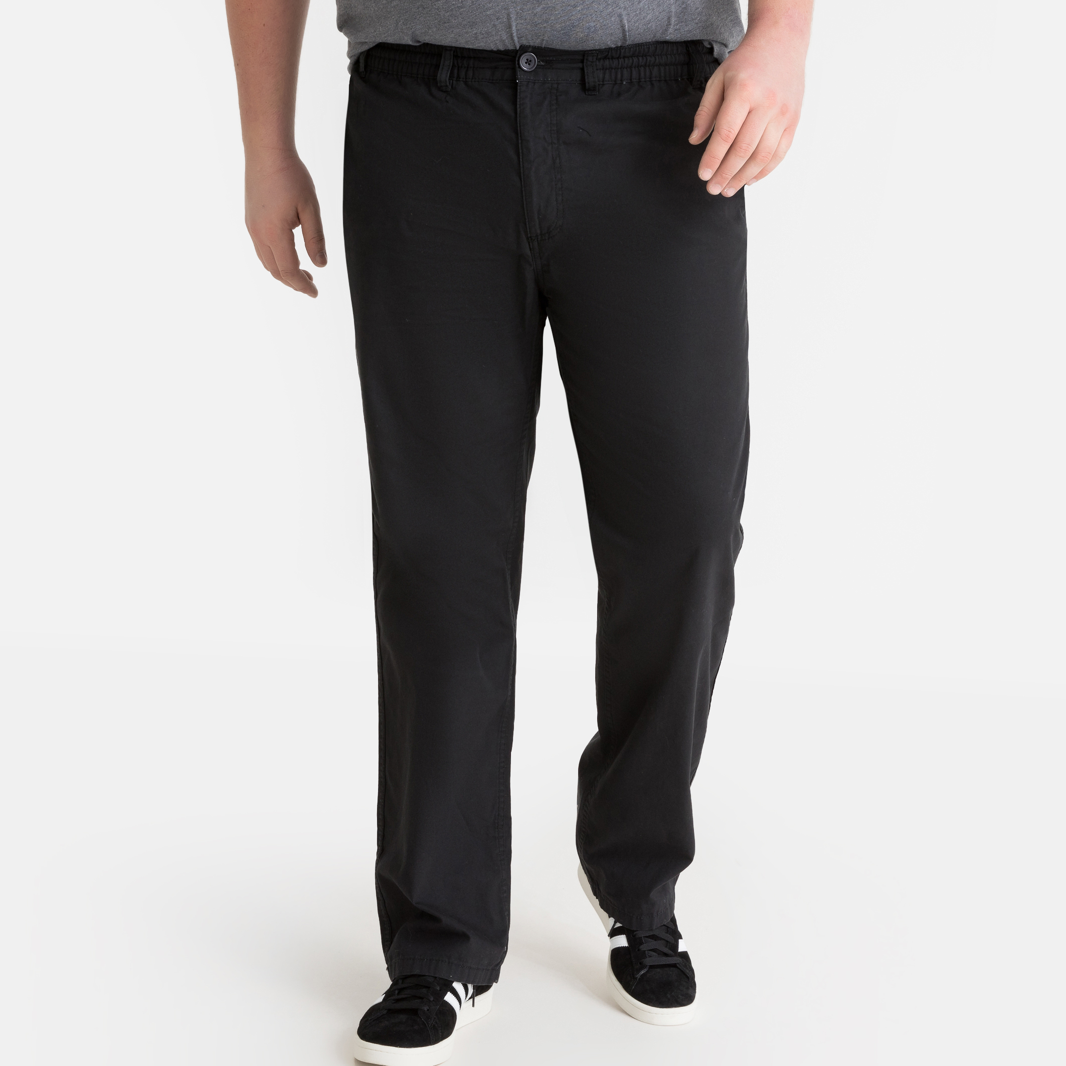 Straight cut trousers with elasticated waistband La Redoute Collections ...