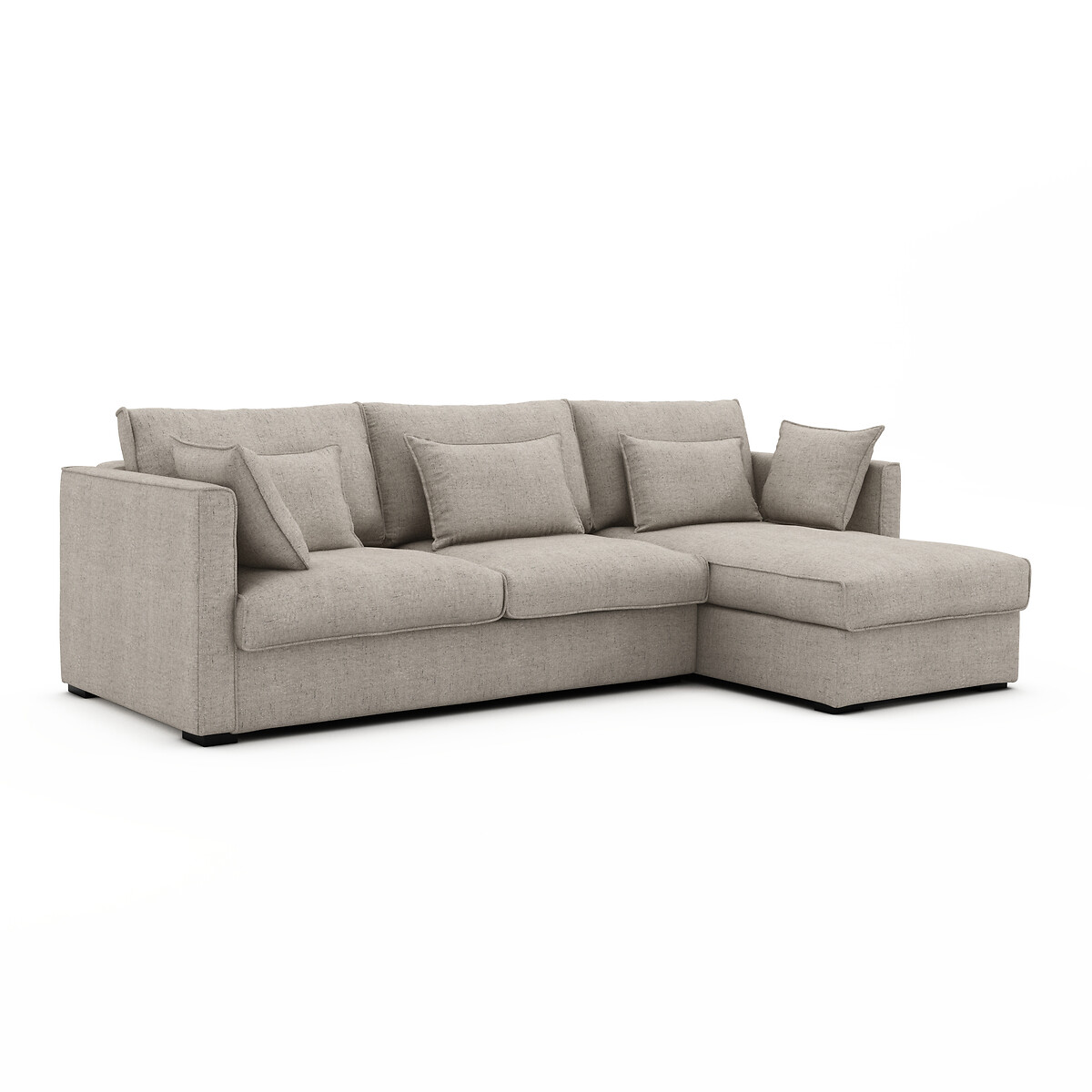 Canapé d'angle Gris Tissu Luxe Contemporain Confort