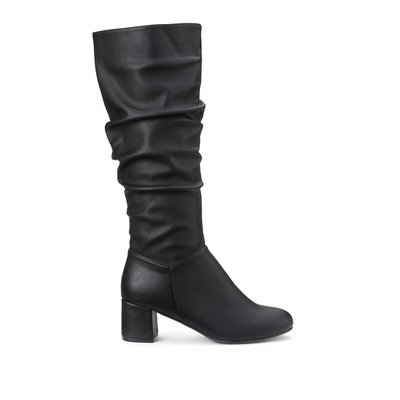 Recycled Slouch Boots in Wide Fit with Block Heel LA REDOUTE COLLECTIONS PLUS