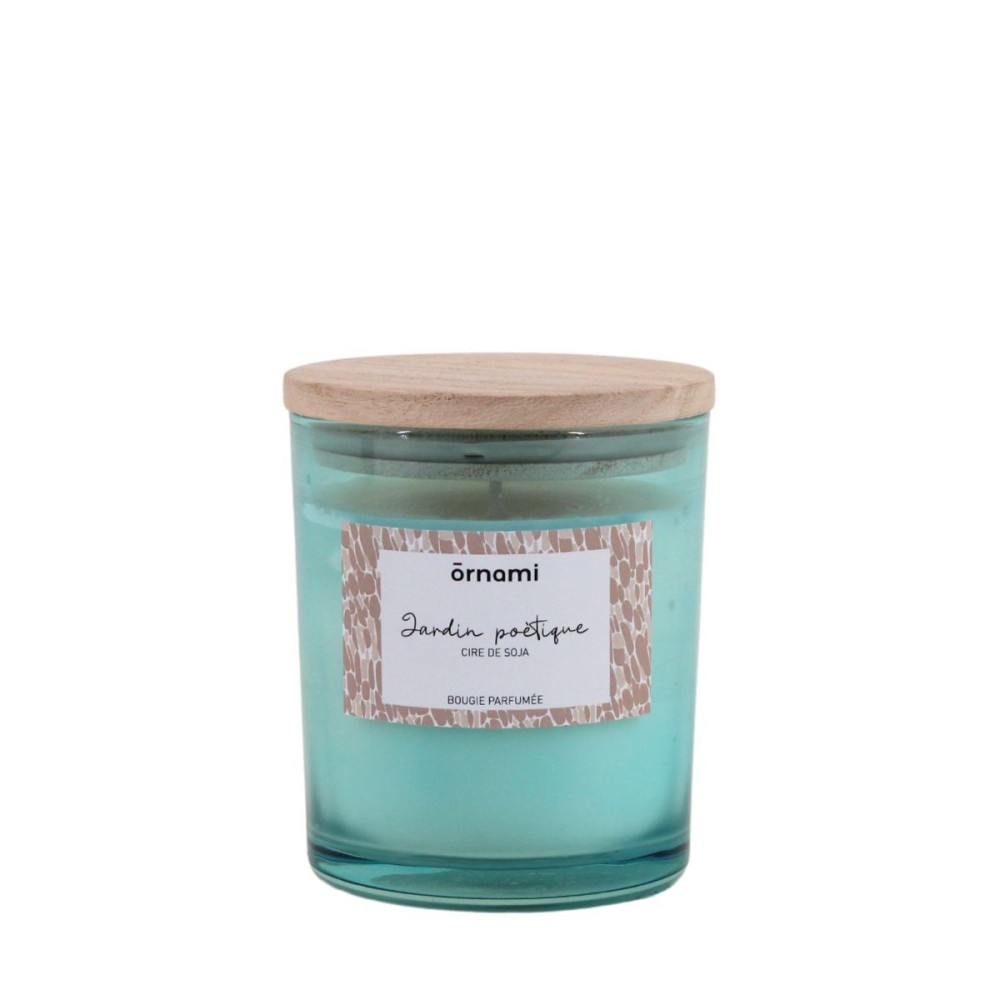 Bougie parfumée en cire de soja "jardin poétique" 280g, ORNAMI