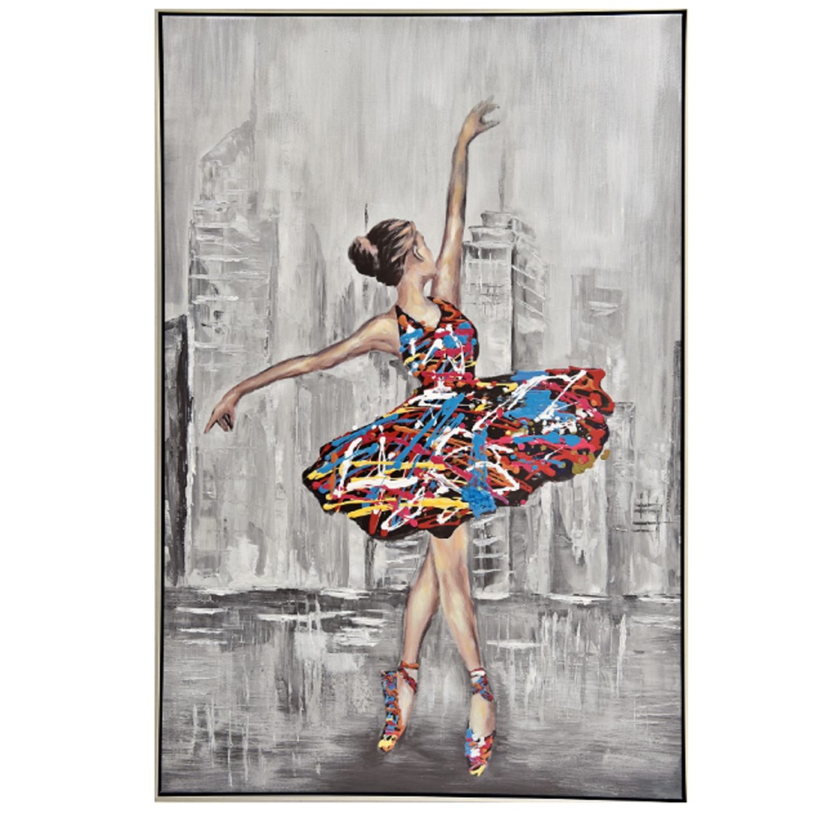 Impression Sur Toile Cadre Argent Danseuse Etoile, NOVATREND