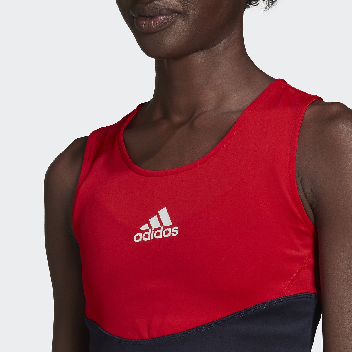 Débardeur de sport d2m color-block, respirant rouge vif Adidas