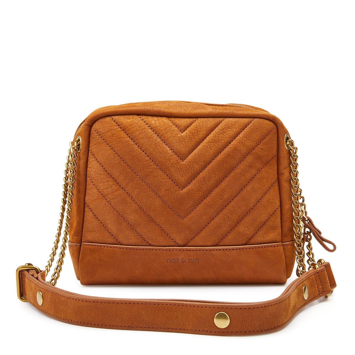 Rio Suede Quilted Mini Camera Bag with Gold Chain Crossbody/Shoulder Strap