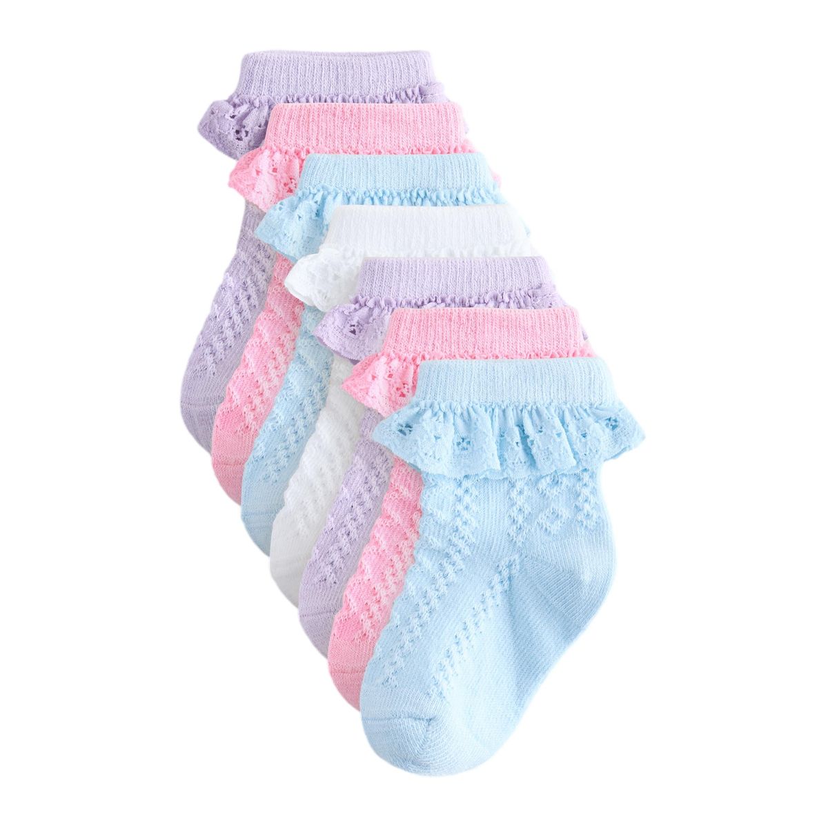 Chaussettes bébé en dentelle, 7 paires, NEXT