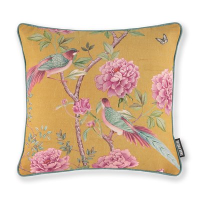 Vintage Chinoiserie Ochre Filled Cushion 43x43cm PALOMA HOME