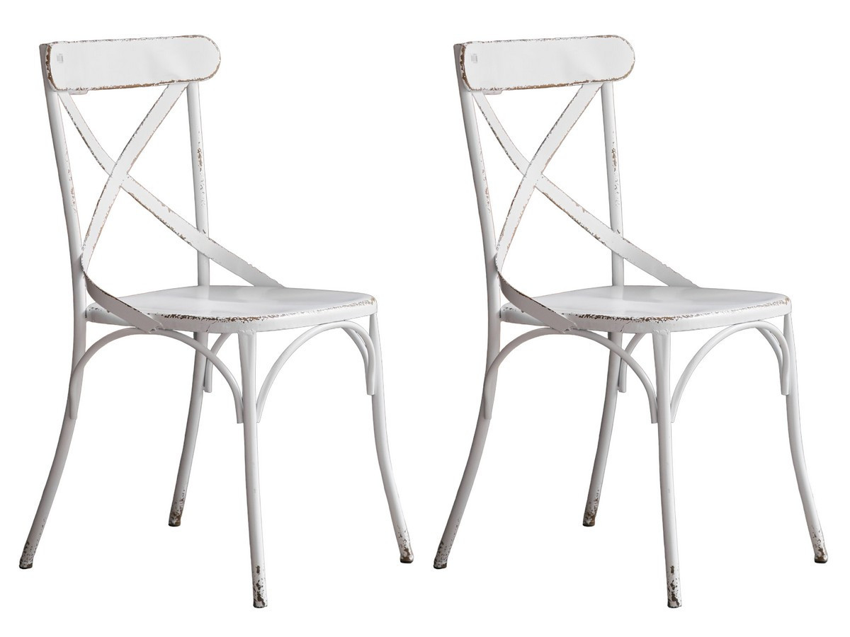 Set de 2 chaises de repas vintage en métal - BISTRO, MATHI DESIGN