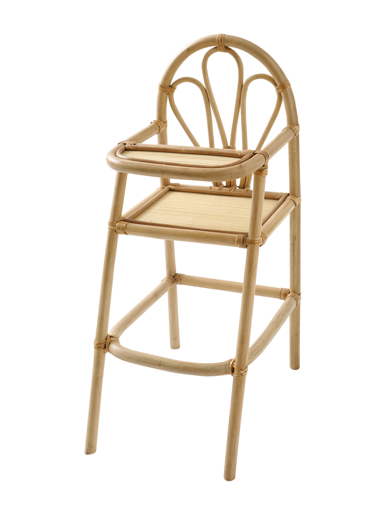 Chaise haute en rotin, VERTBAUDET
