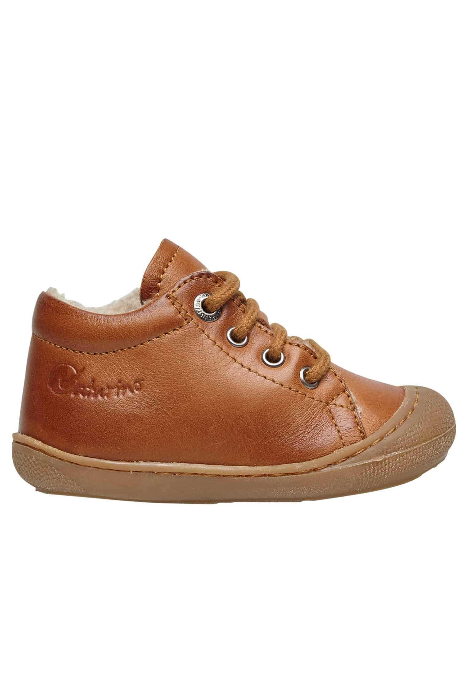 Chaussures premiers pas en cuir doublés en laine COCOON, NATURINO