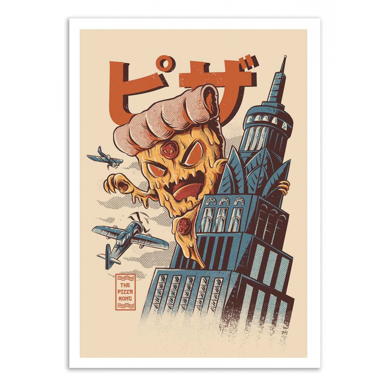 Affiche d'art - Pizza Kong - Ilustrata, WALL EDITIONS