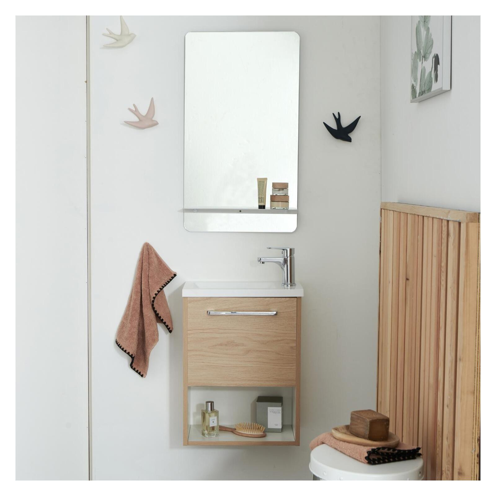 Ensemble lave-mains avec niche et miroir tablette NIKA, MOB IN