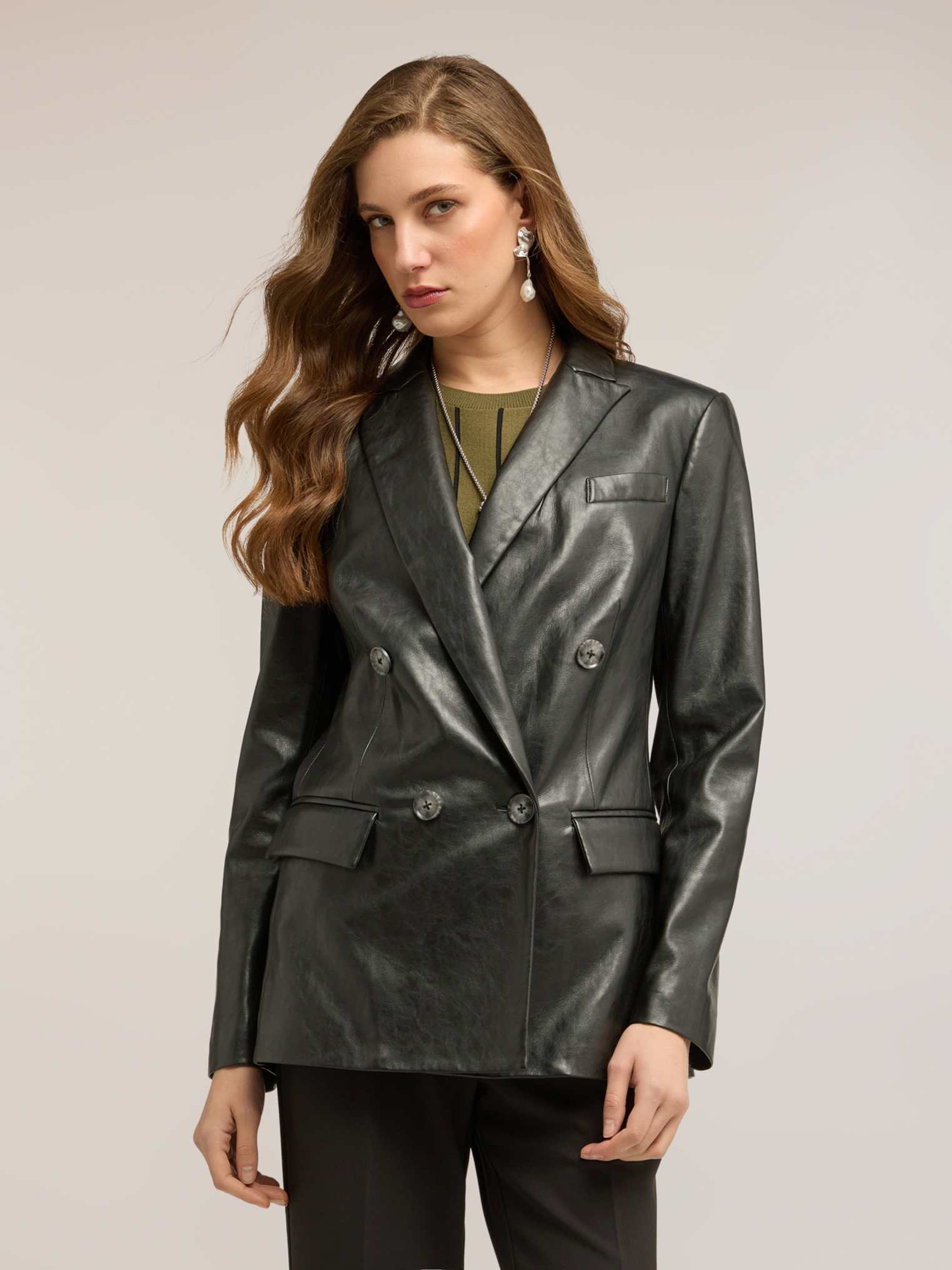 Veste blazer double boutonnage avec revers, MOTIVI