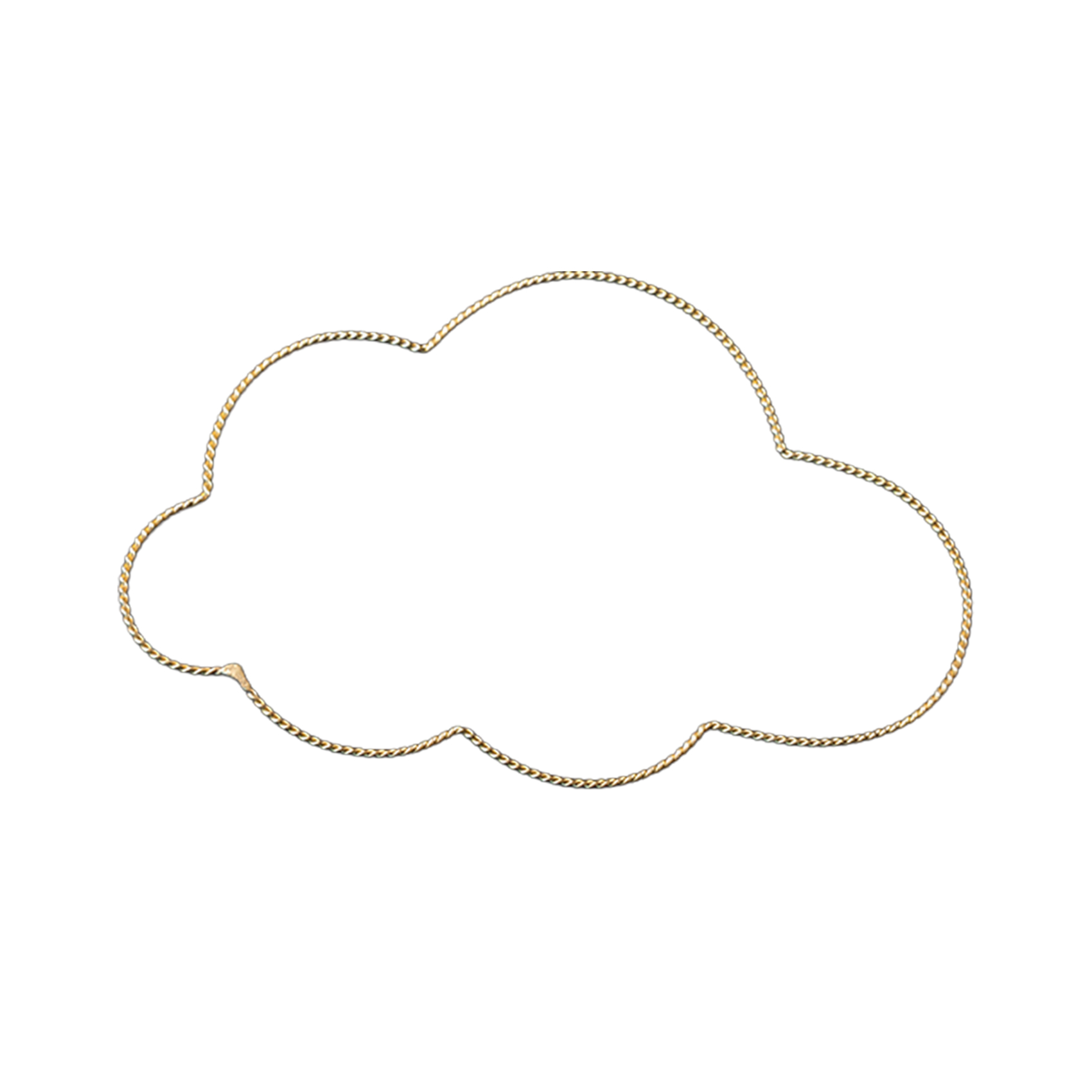 Déco murale nuage fil laiton torsadé - LOJI, HOME MAISON