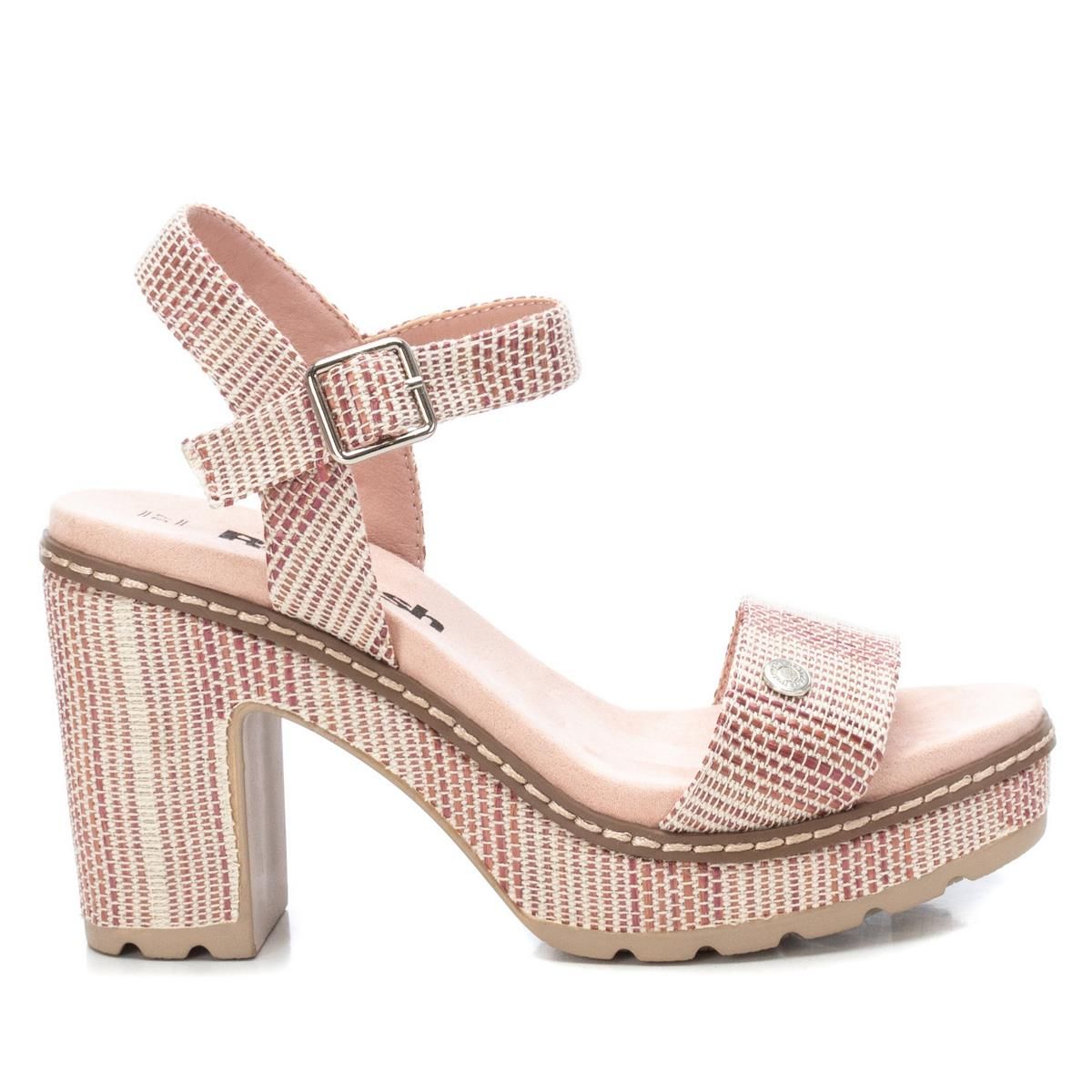sandale a talon rose pale